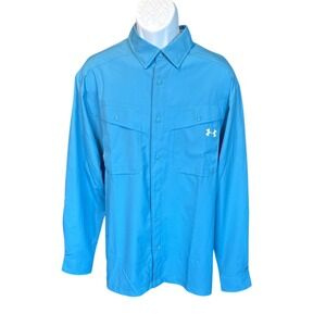Under Armour Tide Chaser Long Sleeve Fishing Shirt, Large, Ether Blue, UPF 30+